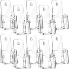 10 Pieces Acrylic Brochure Holder Stand Pamphlet Holder 4 X 7 9 Inches Clear Lit