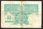 Malaya British Administration  25 Cents 1940   P-3   Scarce Type Note Nice Grade