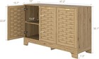 Sideboard Buffet Cabinet woven Mdf Accent Storage Cabinet With 3 Door