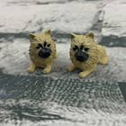 Dog Figures Tiny Mini Lot Of 6 Small Rubber Puppies White Brown Gray Diorama