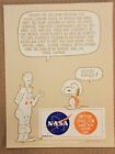 Nasa Space Poster Snoopy Small 10 5  X 8   good Grief  Original Excellent Cond