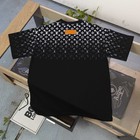 Black And White Jacquard Casual Loose Short-sleeved T-shirt For Couples