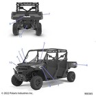 Polaris Tailgate Decal  White  Genuine Oem Part 7187608  Qty 1