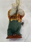 Vintage Russ 3 Pc Bear Rabbit Bunny Playing Instrument Wind Up Toy Mechanical 7 