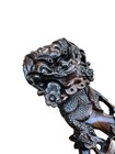 18    Exquisite Wood Carved Chinese Dragon Loong Ruyi Statue