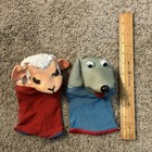 1960 Tarcher Hand Puppet Lot - Lamp Chop   Hush Puppy Dog