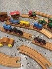 Vintage Brio Wooden Train Set Car Track