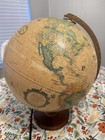 Vintage Replogle World Horizon Series 12    Illuminated Light Up Globe Wooden Base