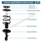 Set 4  Front   Rear Complete Shock Struts Absorbers For 1993-2002 Toyota Corolla