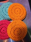 Dish Scrubbies Set Of 6  Nylon Round Soft Sturdy Multi-use Multiple Colors