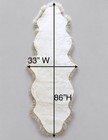 Genuine Australian Double Sheepskin Rug runner In Washed Flax  86    33    