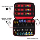 Usa Gear Xl Hard Shell Dart Case  Dart Holder For 15 Darts   Accessories - Red