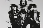 Nikki Sixx Signed Autographed Motley Crue Red White   Crue Album Tour Poster