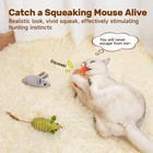 Squeak Mice  Interactive Catnip Silvervine Animals Toys For Indoor Kittens