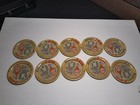 Vintage Set -10 Small Metal Plates O-key Soda 5 De Mayo Battle Puebla Mexico