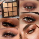 Neutral Nude Brown Eye Shadow Palette rose Gold Darkbrown Bronze Cream Eyeshadow