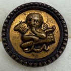 Great Lot Of 10 Small Antique  Victorian Metal Picture Buttons 5 8  To 11 16 