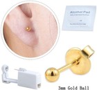 Xukekoy 2 Pack Self Ear Piercing Gun Earring Disposable 6 Piece Set  Gold