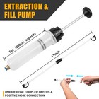 Automotive Fluid Extractor Pump Oil Change Syringe With Hose Manual Fuel Suction