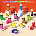Food Coloring Liquid Set - 12 Vibrant Color Food Grade Food Coloring Gel Conc   