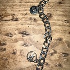Michael Kors Mk Round Logo Links Silver Metal Curb Chain Belt 40    Free Shipping