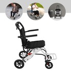 Lightweight Transport Wheelchair Folding Aluminium Travel Chair Mobility