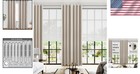 Modern Tan Blackout Curtains 96  Long - Set Of 2 Panels