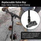 3-in-1 Adjustable 2  Main Valve Key With 1  Curb Key  2  Curb Key