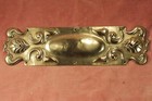 Antique Brass Art Nouveau Arts   Crafts Door Finger Plate C1900 Just The One