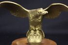 Vtg Eagle Flag Pole Topper Finial Gilt Brass 9 3 8  Wide X 5  Tall