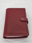 Coach Leather Planner Address Book Red Leather Snap Button W  Address Book   Pen