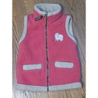 Shire Classics Girls Red pink Fleece Horse Embroidery Sherpa Trim Vest Size M