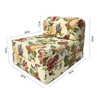 Sleeper Chair Folding Foam Beds  Convertible Sofa Mattress 6 X 24 X 70 Big Rose