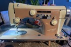 Vintage Necchi Supernova Ultra Sewing Machine W  Manual Knee Pedal Accessories