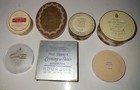 7 Vintage Antique Powder Boxes 3 Coty  Borjois  Hudnut  Du Barry  yardley  Ponds