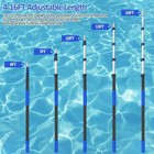 W u Telescopic Pool Pole  16ft Heavy Duty Aluminum