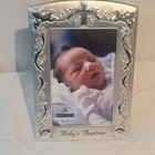 New Baby Christian Baptism Picture Frame By Malden Silver 4 x6 