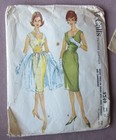 Rare Vtg 1960 Evening Dress Sheath Overdress Mccall Sewing Pattern 5349 12 32