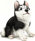 5 3 4  New  Sitting Siberian Husky Puppy Pet Dog Collectible Figurine Home Decor