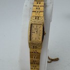 Vintage Seiko Quartz Watch 2e20-7479 Women Gold Tone Rectangle New Battery 6 