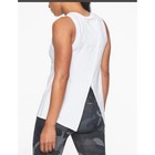 Athleta In Motion Tank Top White Seamless Pointelle Split Back 211277 Mens M