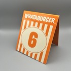 Whataburger Table Tent Number 6
