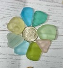 Surf Tumbled Beach Glass Mixed Multicolor Sea Glass Pieces Lot F30