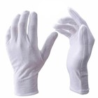 10pairs White Cotton Inspection Gloves     Soft Jewelry Coin Work Gloves