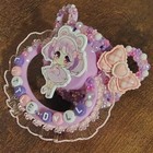  little Doll  Light Purple Bear Shaped Adult Deco Pacifier