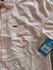 Men   s O   neill Oasis Eco Short Sleeve Standard Woven Shirt Pink Sz Large Nwt