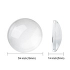 200pcs Transparent Clear Glass Cabochons 17 518mm Flat Back Half Round Dome Tile