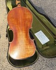 Antique 4 4 Violin C1910 German Stradivarius Copy Highly Flamed Back Bow Case