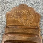 Beautiful Vintage Thimble Holder Wall Display Wood Holds 35 Thimbles 16 5 x 10   