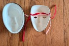 2 Small Ceramic Masks Wall Decor